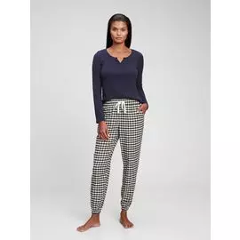 Брюки-джоггеры из фланели