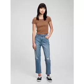 Джинсы Girlfriend с высокой посадкой