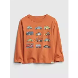 Футболка с длинными рукавами и принтом