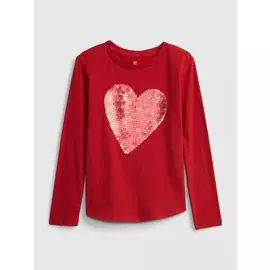 Футболка с длинными рукавами и принтом