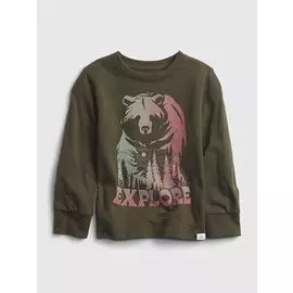 Футболка с длинными рукавами и принтом