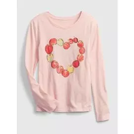 Футболка с длинными рукавами и принтом