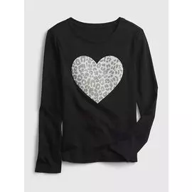 Футболка с длинными рукавами и принтом