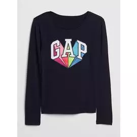 Футболка с длинными рукавами и принтом