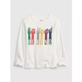 Футболка с длинными рукавами и принтом