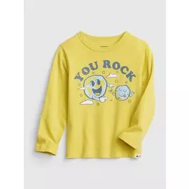 Футболка с длинными рукавами и принтом