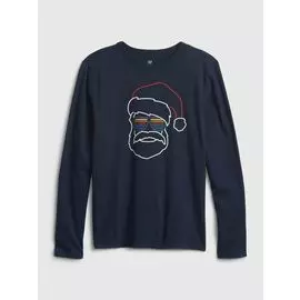 Футболка с длинными рукавами и принтом