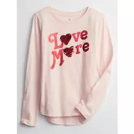 Футболка с длинными рукавами и принтом