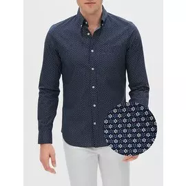 Рубашка с длинными рукавами и принтом