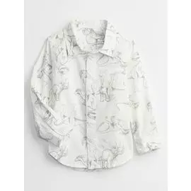 Рубашка с длинными рукавами и принтом