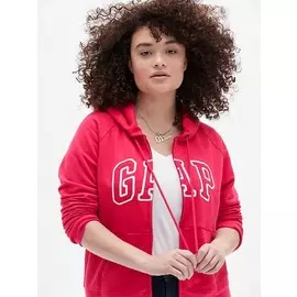 Толстовка с капюшоном и логотипом на молнии