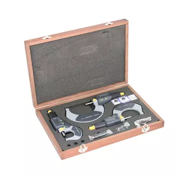 ASIMETO 116-63-0 Набор цифровых микрометров 116 серии, 0,001 мм 0-75 мм