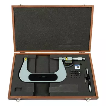 ASIMETO 137-06-0 Микрометр для измерения резьбы цифровой IP65 со вставками 0,001 мм, 125-150 мм