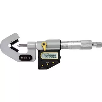 ASIMETO 155-01-0 Микрометр с призматической пяткой 60° цифровой IP65 0,001 мм, 1-15 мм