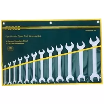 Force 5128P Набор ключей рожковых на полотне 12 пр. 6-32 мм