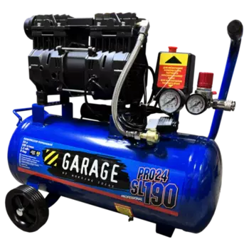 Garage 8885000 Компрессор безмасляный Garage PRO 24.SL190/1.3, 24л, 190 л/мин, 1.3 кВт, 8 бар, 220 В
