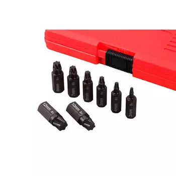 Licota ATF-6200 Набор экстракторов для болтов Torx и других профилей, 8 предметов