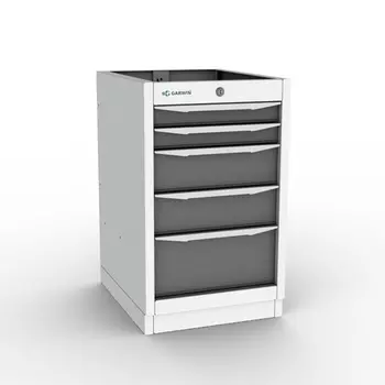 GARWIN INDUSTRIAL 004112-7011 Тумба для верстака 5 ящиков серая RAL7011