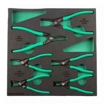 GARWIN INDUSTRIAL 646048 Набор съемников стопорных колец усиленных 180 и 230 мм, 6 пр. в ложементе EVA