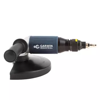 GARWIN INDUSTRIAL 803017-18-20 Пневматическая углошлифовальная машинка c поворотным включателем, 180 мм, 7600 об/мин., 1,8 л.с., промышленная