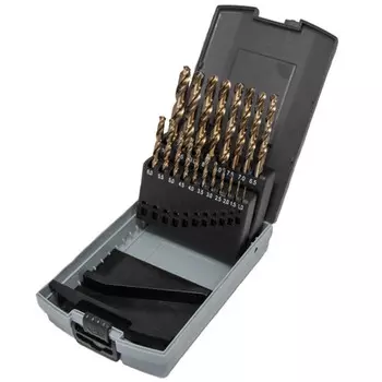 GARWIN INDUSTRIAL GM-BS19C Набор сверл 1.0-10.0 х 0,5 мм 19пр. HSS-CO Spiralbohrer (Metall)