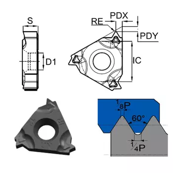 GESAC 260609-1,5 Пластина резьбовая 11IR 1.50 ISO-TC сплав GM3225