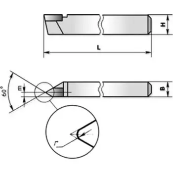 ХИЗ 171405-Т5К10 Резец резьбовой для наружной резьбы 16х10х100 Т5К10