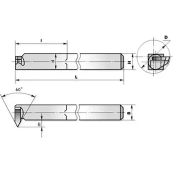 ХИЗ 171615-Т15К6 Резец резьбовой для внутренней резьбы 16х16х170 Т15К6