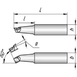 ХИЗ 171835-Т5К10 Резец расточной для сквозных отверстий 25х16х200 Т5К10