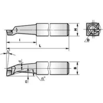 ХИЗ 172060-Т5К10 Резец расточной для глухих отверстий 40х32х300 Т5К10