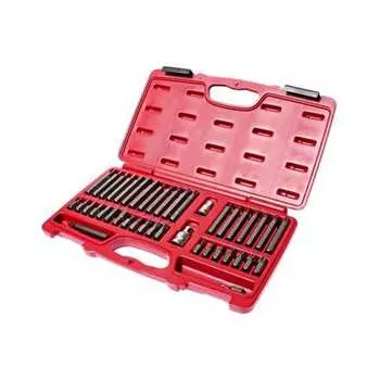 JTC JTC-3933 Набор бит 1/2"&amp;3/8" 6-ти гранных HEX, TORX, SPLINE + 2 держателя (кейс) 42 предмета JTC