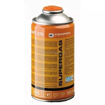 Kemper 576-KEM Баллон с газом KEMPER 576 SUPERGAS (резьб. бал, 300 мл/175 гр, Бутан70/Пропан30%, темп 1900/2850С)
