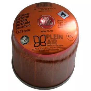 Kemper PL707-KEM Баллон с газом PleinAir PL707KEMPER (прокал.бал, 360мл/190гр, 100% Бутан, темп 1200С, SGS-стоп газ сист)