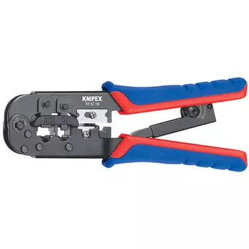 Knipex KN-975110 Инструмент для опрессовки RJ 11/12 (6-полюсный), RJ 45 (8-полюсный), L-190 мм
