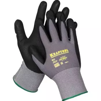 KRAFTOOL 11285-L Перчатки эластичные KRAFTOOL EXPERT со вспененным нитриловым покрытием, р-р L