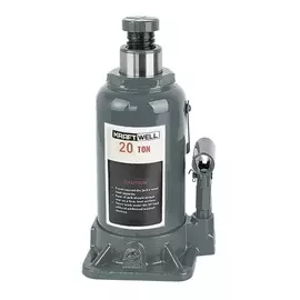 KRAFTWELL KRWBJ20 Домкрат бутылочный г/п 20000 кг., цвет серый, подъем до 440 мм.