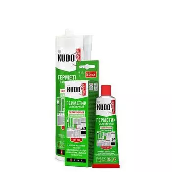 KUDO KST-120 Герметик KUDO KST-120 силиконовый санитарный прозрачный, в тюбике 85 мл
