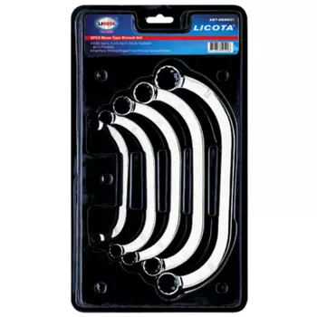 Licota ACK-274005 Набор ключей накидных изогнутых "стартерных" 5 пр. 10 - 22 мм в ложементе