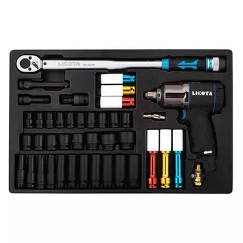 Licota ACK-381001 Набор с гайковертом, ударными головками и динамометрическим ключом в ложементе, 42 пр.