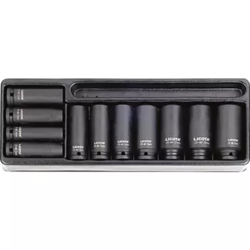 Licota ACK-384023 Набор ударных головок глубоких 1/2" 12 - 32 мм 11 пр. в ложементе