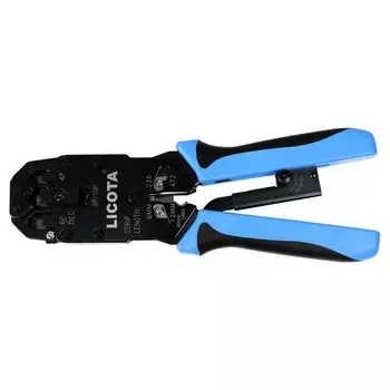 Licota ACP-600AR Инструмент для обжима коннекторов RJ-45, RJ-11/12 и зачистки витой пары с трещоткой