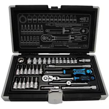 Licota ALK-0003P Набор торцевых головок 1/4" 33пр spline