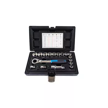 Licota ALK-1006P Набор торцевых головок проходных с аксессуарами 19 мм 17пр.