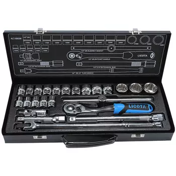 Licota ALT-5002W Набор торцевых головок 1/2" 12гр. 24пр. 10 - 32 мм