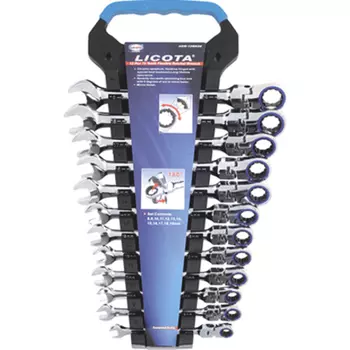 Licota ARW-12MK08 Набор ключей трещоточных с полукарданом 72 зуба 12пр.