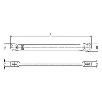 Licota AWT-EAF0711 Ключ накидной текстурный Е-профиль Е7 х Е11