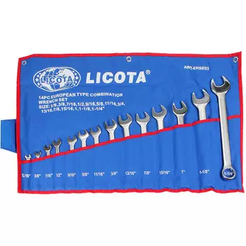 Licota AWT-ERSK03 Набор ключей комбинированных дюймовых 14 предметов 5/16-1-1/4"