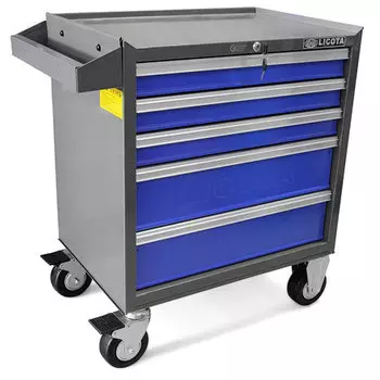 Licota AWX-2602BSK01 Тележка инструментальная 287 пр., 5 полок, сине-серая