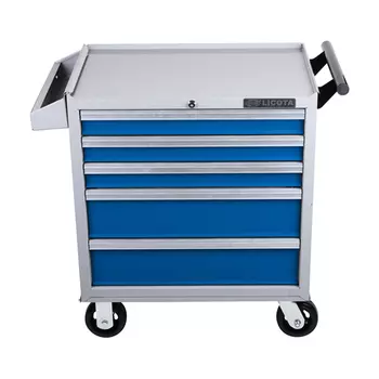 Licota AWX-2602GB-R Тележка инструментальная с карманом, 5 полок, сине-серая
