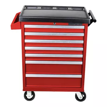 Licota AWX-2603R-R-ST Тележка инструментальная с карманом, cо столешницей, 7 полок, красная